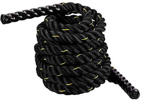 Battle Rope HUA Corde De Bataille De Fitness 9m 12m 15m, Diamètre 38 Mm, Corde De Musculation pour Hommes Et Femmes, Kit Complet d'ancrage De Fixation De Cordon De Combat Physique (Size : 38mm*15m)