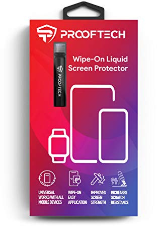 ProofTech Flüssigglas-Displayschutz für alle Smartphones, Tablets und Uhren, abwischbar, Nano-Schutz für bis zu 4 Geräte – Flasche