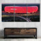 DDSDA 3 Teile Leinwand-Bild 3x50x70cm (Gesamt 150x70cm) Allianz Arena Deutschland Wandbilder,Kunstdruck,Wohnzimmer Dekor,Kreatives Geschenk 3 Teiliges Leinwand Bild Frames