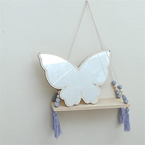 TROYSINC Kreativ Wandspiegel,Acryl Spiegel,Cute Cartoon Stil,Kinderzimmer Dekoration Spiegel,Kinderzimmer Home Decor (Schmetterling B)