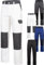 Safetytex Twill Arbeitshose - Bundhose strapazierfähig - viele Taschen - Twillhose lang - Malerhose - Cargo-Hose mit Knietaschen - Weiß/Grau - Gr. 42