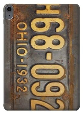 Vintage Car License Plate Tablet Funda Carcasa Case para iPad Air 11 (2025,2022,2020, 4th, 5th), iPad Pro 11 (2022, 6th)