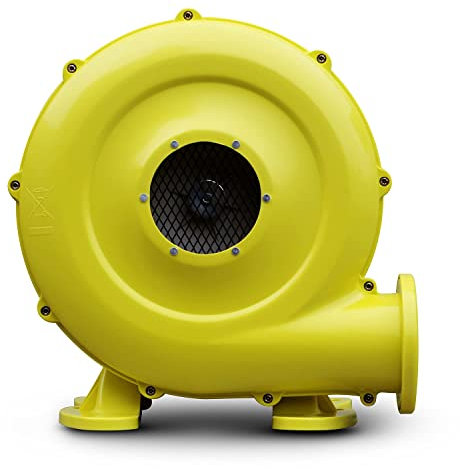 GORILLASPRO Air Blower for Inflatables - 750 Watt Inflatable Blower for Inflatable Paint Booth, Movie Screen, Bouncy Castle, Jumper - Yellow Electric Air Pump Fan Commercial Blower