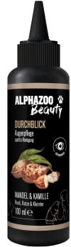 alphazoo Augenreiniger für Hunde & Katzen 100 ml - Durchblick Natürlicher Tränenfleckenentferner - Sanfte Reinigung bei tränenden Augen, Schmutz & Verkrustungen - Für empfindliche Rassen wie Malteser