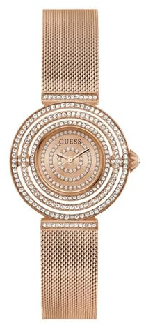 Guess Rose Gold-Tone and Crystal Analog Watch
