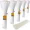 ATETEO White Cable Ties, 200mm x 4.8mm, Pack of 100, Premium Nylon Zip Ties, Multi-Purpose Plastic Tie Wraps, Secure Self-Locking Mechanism, for Home, Garden, Office and DIY