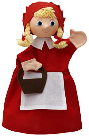 Weiche Rotkäppchen Handpuppe - 30 cm Kuscheltier für Kinder, Interaktives Spielen & Geschichten