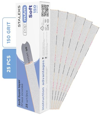 Weiße SOFT-Wechselfeilenblätter STALEKS EXPERT papmAm DFCE-20-150/25w, Körnung 150 gr
