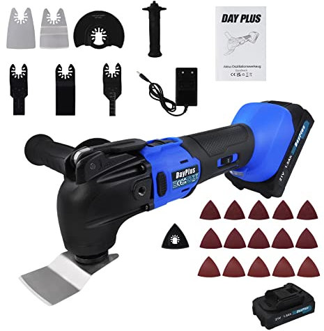 Bürstenlose oszillierende Multitool Trimmer Säge Refurbisher Holzbearbeitung Elektrowerkzeuge 300W oszillierende Multitool mit Zubehörsatz, zum Sägen, Schneiden, Schleifen