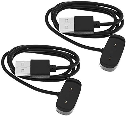 YINETTECH 2 Stk. Uhren Ladekabel Ersatz Kompatibel mit Amazfit GTR 2/ GTR 2e/ GTS 2/ GTS 2e/ GTS2 Mini-USB-Ladekabel 1 M Schwarz