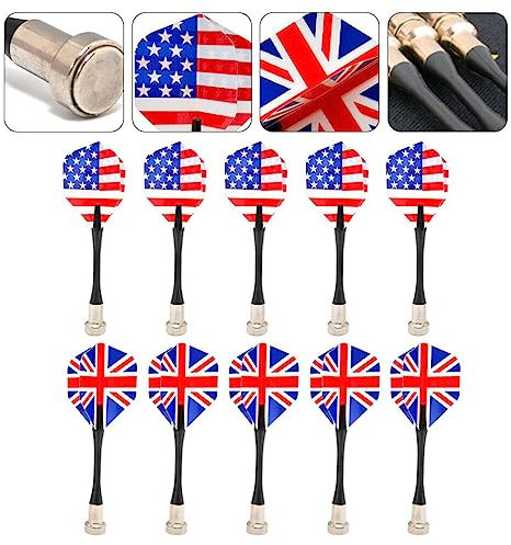 jojofuny 10 Stück Darts Kleinkinder Indoor Spielset Rasen Darts Familienspiel Magnet Dartscheibe Zubehör Usa Flagge Magnetische Darts Universal Magnetische Darts Magnetische Darts Set