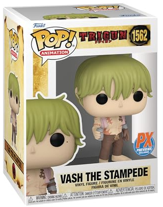 Funko POP! Animation: Trigun - VASH - (ohne Hemd) - Amazon Exklusiv - Sammelfigur aus Vinyl - Offizielle Merchandise - Spielzeug für Kinder & Erwachsene - Anime Fans