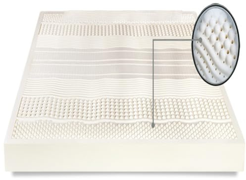 ARyako 100% Natur-Latex Matratze,Kompression Und Keine Verformung, Wabenporenbelüftung, Weich Und Bequem,Naturkautschuk Matratze,2in,120x200cm(47x79in)