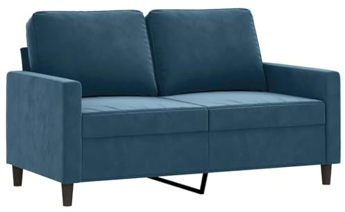 vidaXL 2-Sitzer-Sofa Blau 120 cm Samt