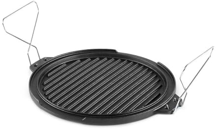 GSI Outdoors Guidecast Runde Grillplatte, 25,4 cm, doppelseitiges Gusseisen