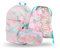 Baagl Schulrucksack Set Mädchen 3 Teilig, Schultasche ab 3. Klasse, Grundschule Ranzen mit Brustgurt, Ergonomischer Schulranzen (Sunset)