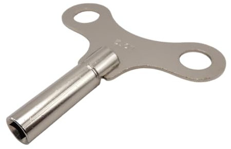 KD89 Aufziehschlüssel Typ Schmetterling aus vernickeltem Stahl für Uhren, Pendel, alt oder modern, Glockenspiel, Spieluhr, Kaminuhr, Kommode, Rinderauge (Nr. 9 = 4,50 mm)