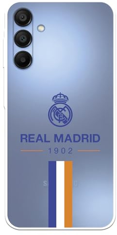 Schutzhülle für Samsung Galaxy A15 5G Real Madrid 1902, transparent zum Schutz Ihres Handys, flexible Silikonschicht mit offizieller Lizenz von Real Madrid