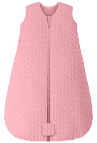Unnivoll Schlafsack Baby Winter 2,5 Tog Baby Schlafsack 12-18 Monate Baumwolle Babyschlafsack Neugeborene Winterschlafsack Baby Warm und Weich 84 cm für Jungen Mädchen Bohnen Paste