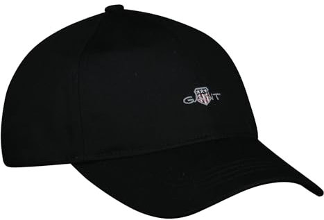Gant Herren/Unisex Cap - Shield Cotton Twill Cap, Käppi, Logo, Cotton, Uni Schwarz