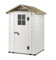 Casetta da Giardino in Resina Tuscany Evo 120 con 1 Porta Centrale, Pavimentazione Inclusa, Colore Beige, 137x144x214h cm
