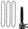 3 PCS Chainsaw Chain 12 Inch 3/8 LP Pitch .050 Gauge 45 Drive Links Right Angle Cutterhead Titanium Alloy Replacement Chain Saw Blades for 34cm Chain Guide Plate