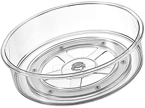 PAMINGONO Refrigerador Plato Giratorio Organizador De Almacenamiento Bandeja Transparente