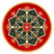 OH YEAH - 6 Platos Cartón LLano Navidad Winter Tricolor - 23 cm - Efecto Metalizado - Copo de Nieve - Rojo - Decoración Mesa Navidad - DISEÑO ÚNICO