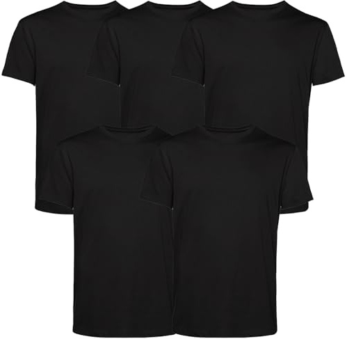Men’s T-Shirts Multipack (Pack of 5) | Crew Neck Short Sleeve | 100% Cotton | Casual, Gym, Work, DIY, or Events | Comfortable & Durable Plain T-Shirts