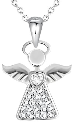 Miss Lovie Schutzengel Kette Firmung Geschenke Mädchen Damen Teenager Mädchen Nickelfrei Hypoallergen 925 Sterling kommunion geschenke für mädchen Konfirmation
