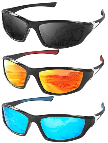 gzerma Sonnenbrille Herren Polarisiert Fahrradbrille UV400 Sunglasses Sportbrille für Damen zum Radfahren Ski Golfen Angeln Fahren Wandern