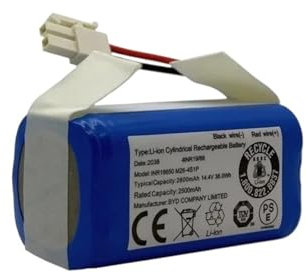 Batterie Lithium Rechargeable 14,4 V 2600 MAh, Compatible Avec Les Aspirateurs Robots ILIFE, A4s, A6, V7s Plus, A9s, W400, INR18650 M26-4S1P. Remplacez La Batterie.(2800mAh)