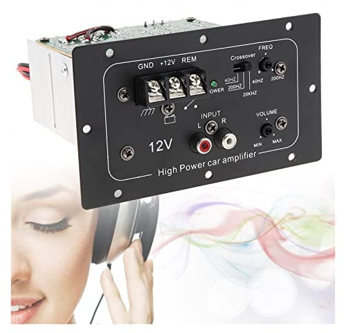 ZKLGS HiFi-Verstärker 150W 12V Schwarz Universal Powerful Bass Subwoofer Auto High Power Verstärkerplatine for 6/8/10 Zoll Auto Subwoofer