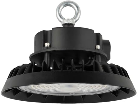 Ledvion LED Hallenstrahler UFO 100W 6500K 185lm/W 90° Dimmbar IP65 | Hallenbeleuchtung LED für hohe Decken in Lager und Werkstatt, IK09, GS-geprüft, 5 Jahre Garantie