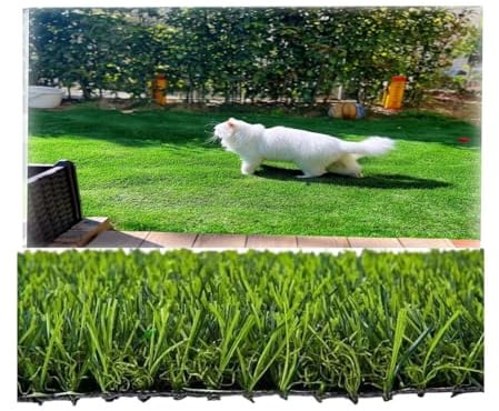 Premium Kunstrasen Matte Kunstrasen mit Drainage Rasen Rasen für Outdoor Terrasse Garten Balkon Hundespielplatz (6x9ft / 2x3m)