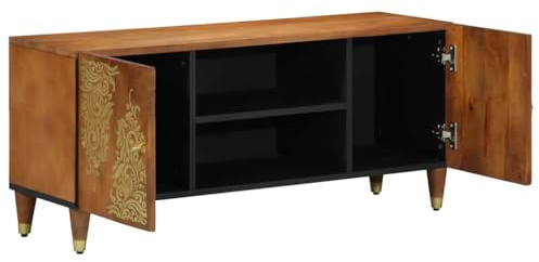 Genérico Mobile TV con Lo scaffale Marrone Miele 105 x 33 x 46 cm,Marrone,19.17kg,4018736