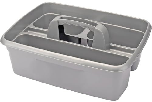 Draper 40 x 30 x 13cm Cleaning Caddy | Tote Tray With Handle | Compartment Spay Storage | Gardening Hand Tools Basket | 24776