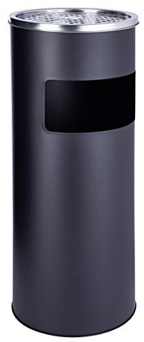 SVITA Standaschenbecher 30 Liter mit Mülleimer Aschenbecher Abfalleimer mit Inneneimer (Schwarz)