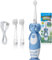 Brush-Baby WildOnes Kinder Elektrische Wiederaufladbare Zahnbürste Elefant, 1 Griff, 3 Bürstenköpfe, USB-Ladekabel, für Alter 0-10 (Elefant) Elephant