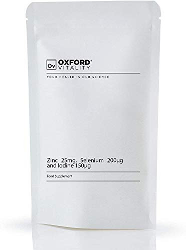 Zinc 25mg, Selenium 200mcg, Iodine 150mcg Tablets - Oxford Vitality (365)