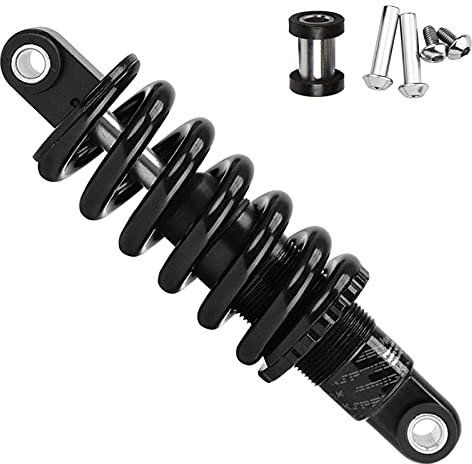 Downhill Fahrrad MTB Heckstoßdämpfer 125mm 150mm 165mm 190mm, Mountainbike Stoßdämpfer Hinterradfeder mit zusätzlicher Buchse