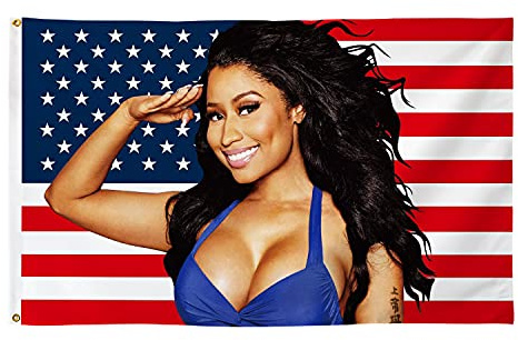 SOULBUTY Ni-c-ki Amerikanische Flagge, 7,6 x 12,7 cm, für den Innen- und Außenbereich, doppelt genäht, Polyester mit Messingösen (7,6 x 12,7 cm)