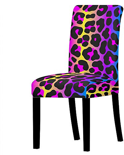 Stuhlhussen 2Er Set Lila Schwarz Stuhlhusse Stretch ,Elastischer Stuhlbezug Abnehmbare Waschbar Stuhlbezug Langlebig Universal, für Esszimmer, Hotel, Bankett, Hochzeit, Partys Deko