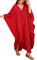 Bsubseach Women Casual Kaftan Batwing Sleeve Plus Size Swimsuit Cover Up Maxi Beach Dress Red