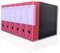 LogicaShop UBOX Raccoglitori ad Anelli A4 Grandi con Custodia, Faldoni Archivio, Classificatori Documenti Dossier Ufficio, Dox Registratore a Leva Raccoglitore (6Pz Commerciale, Rosso, Dorso 8)
