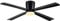Newday Ventilatore da Soffitto con lampada e telecomando Nero, 122cm Ventilatore da soffitto con luci LED, Ventilatore da Soffitto Reversibile, 4 Pales Soffitto con Luce con 6 velocità, Motore DC