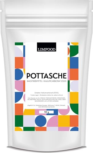 Limfood | 50g Pottasche zum Backen - Kaliumcarbonat E501 als Backtriebmittel für Lebkuchen