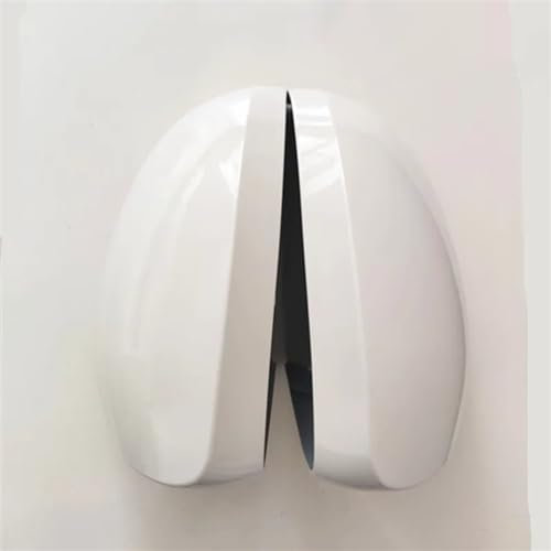 pclele Abdeckungen Seitenspiegel 1 Paar Auto Seite Flügel Spiegel Abdeckung Für VW Für Tiguan Für Sharan Rückspiegel Kappe Automotive Zubehör Trim Aussenspiegel Spiegelkappe (Farbe : Weiss)