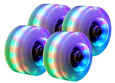JMORCO Skate Räder Luminous Rollschuh Räder 4 Stück Schiebe Licht Quad Roller Skating Flashing Rad Rollers Durable Luminous Schlittschuh Räder (Color : B)