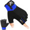 BEAST RAGE Fitness-Handschuhe für Training, rutschfest,gepolsterte Handfläche,Halbfinger-Workout,Gewichtheben-Handschuhe, Radfahren, Crossfit,Krafttraining (Blau, L)